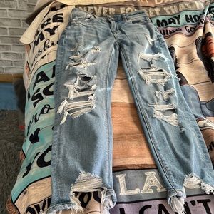 american eagle mom jeans ( size: 0 SHORT)